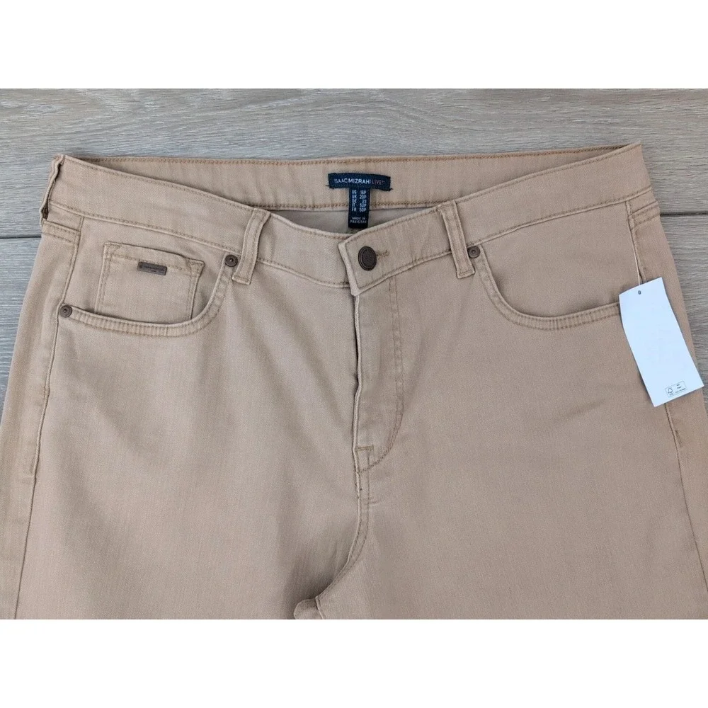 Isaac Mizrahi Live Tan Jeans Size 16P Wide Leg NWT - Picture 2 of 6